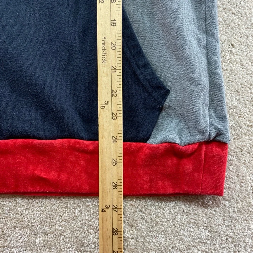 Under Armour Hoodie Youth‎ Boys XL Grey Navy Red Colorblock Logo Pullover
